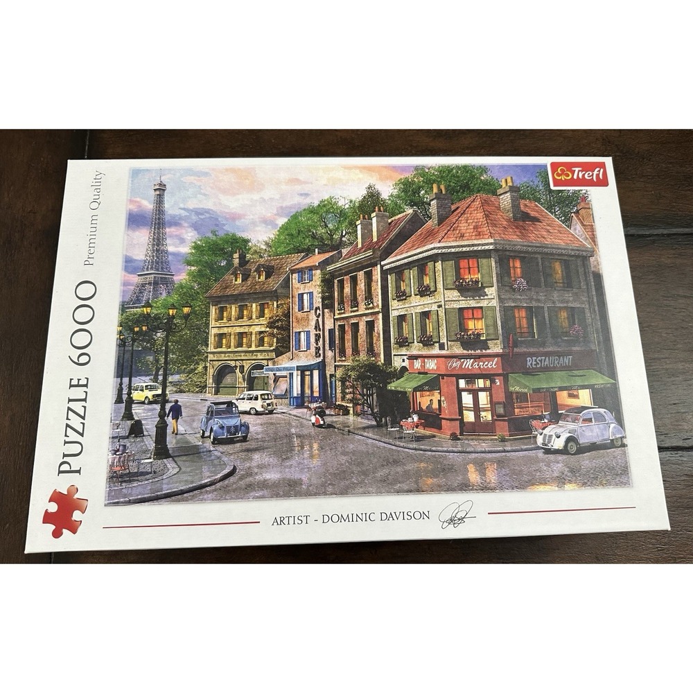 Trefl 6000 Piece Jigsaw Puzzle Street Of Paris 53 x 37 nches *missing 1 Piece